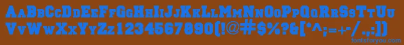 PrincessdbNormal Font – Blue Fonts on Brown Background