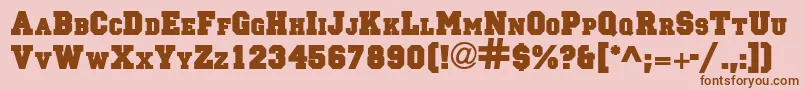 PrincessdbNormal Font – Brown Fonts on Pink Background