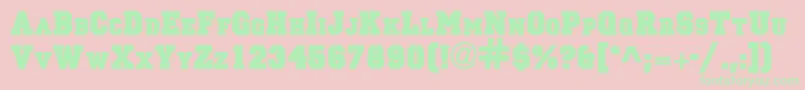 フォントPrincessdbNormal – ピンクの背景に緑の文字