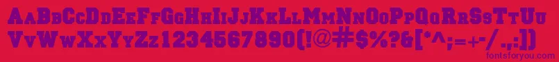 PrincessdbNormal Font – Purple Fonts on Red Background