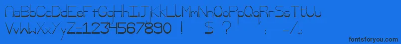 Nisaba-Schriftart – Schwarze Schriften auf blauem Hintergrund