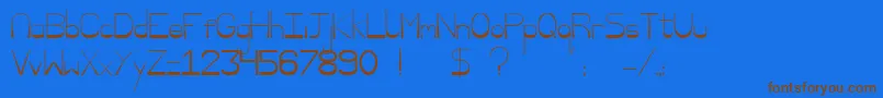 Nisaba Font – Brown Fonts on Blue Background