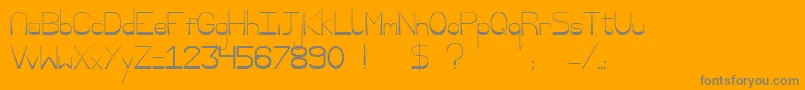 Nisaba-Schriftart – Graue Schriften auf orangefarbenem Hintergrund