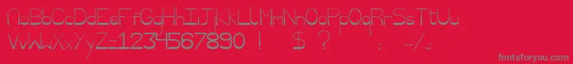 Nisaba Font – Gray Fonts on Red Background