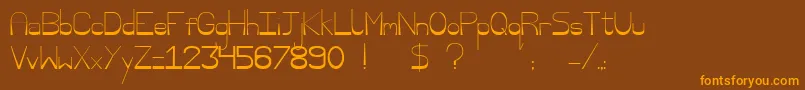 Nisaba Font – Orange Fonts on Brown Background