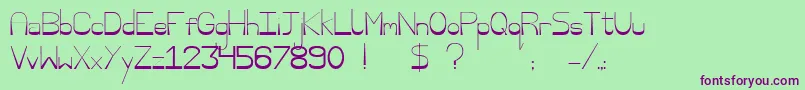 Nisaba Font – Purple Fonts on Green Background