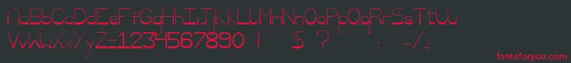 Nisaba Font – Red Fonts on Black Background
