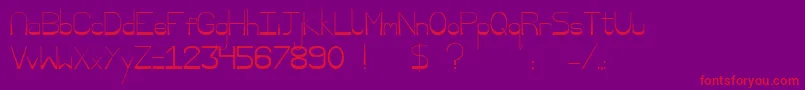 Nisaba Font – Red Fonts on Purple Background