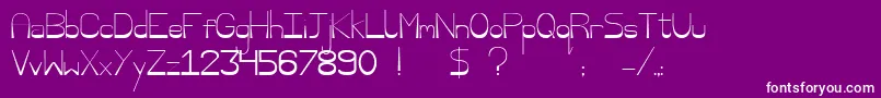 Nisaba Font – White Fonts on Purple Background