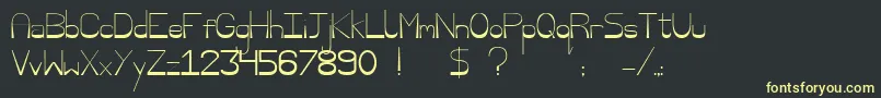 Nisaba Font – Yellow Fonts on Black Background