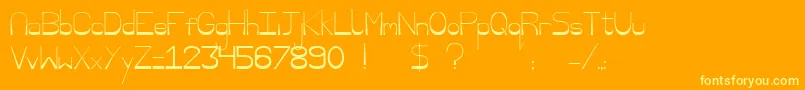 Nisaba Font – Yellow Fonts on Orange Background
