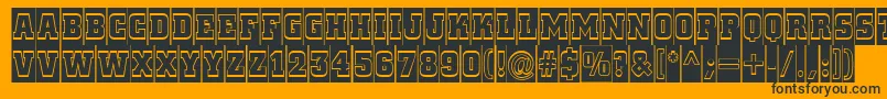 Cityno7 Font – Black Fonts on Orange Background