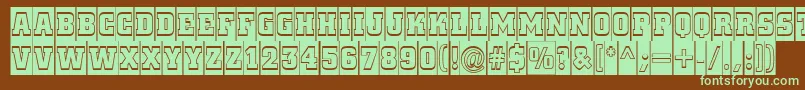 Cityno7 Font – Green Fonts on Brown Background