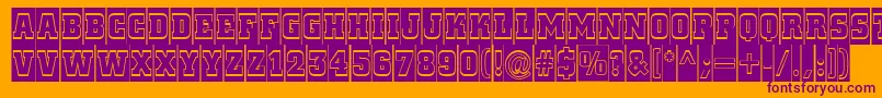 Cityno7 Font – Purple Fonts on Orange Background