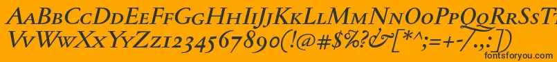 JannontextmedscItalic Font – Black Fonts on Orange Background