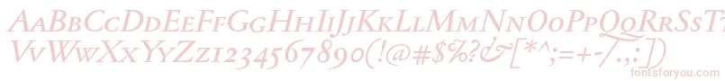 JannontextmedscItalic Font – Pink Fonts on White Background