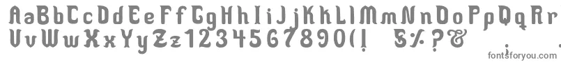MedusaScript-fontti – harmaat kirjasimet valkoisella taustalla