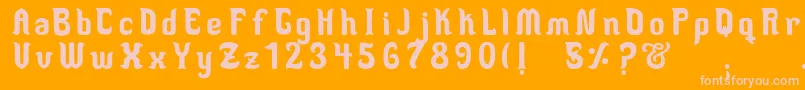 MedusaScript Font – Pink Fonts on Orange Background