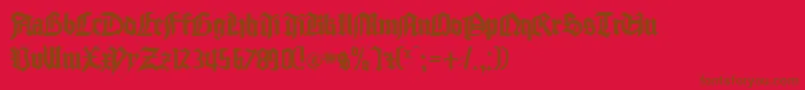 GoodcityRegular-Schriftart – Braune Schriften auf rotem Hintergrund
