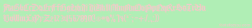 Czcionka GoodcityRegular – różowe czcionki na zielonym tle