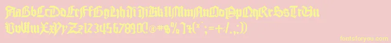 GoodcityRegular Font – Yellow Fonts on Pink Background