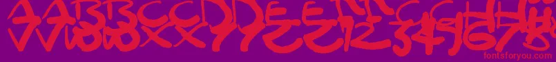 Moomoo Font – Red Fonts on Purple Background