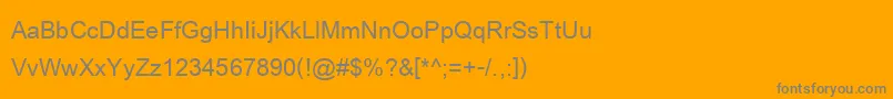 フォントCordiaNewBold – オレンジの背景に灰色の文字