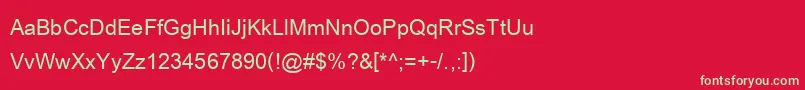 CordiaNewBold Font – Green Fonts on Red Background