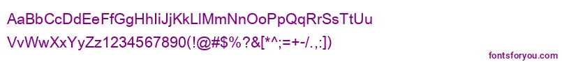 Шрифт CordiaNewBold – фиолетовые шрифты на белом фоне