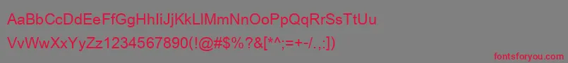 CordiaNewBold Font – Red Fonts on Gray Background