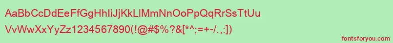 CordiaNewBold Font – Red Fonts on Green Background