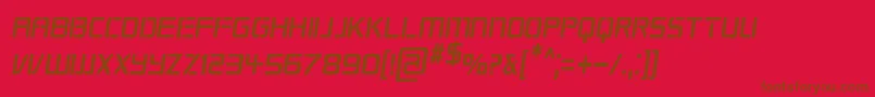 RepublikapsCndItalic Font – Brown Fonts on Red Background