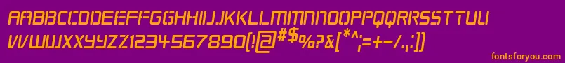 RepublikapsCndItalic Font – Orange Fonts on Purple Background