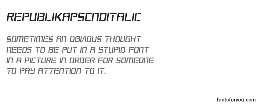 フォントRepublikapsCndItalic