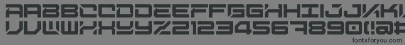 フォントDigitalDesolationPlus – 黒い文字の灰色の背景