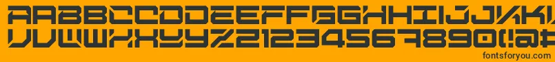 Шрифт DigitalDesolationPlus – чёрные шрифты на оранжевом фоне