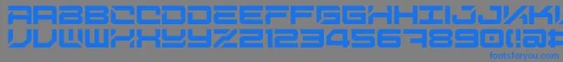 Шрифт DigitalDesolationPlus – синие шрифты на сером фоне