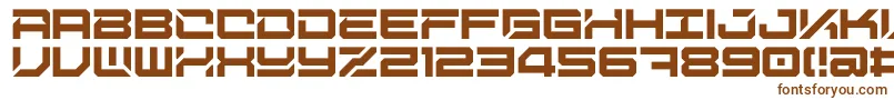 Шрифт DigitalDesolationPlus – коричневые шрифты на белом фоне