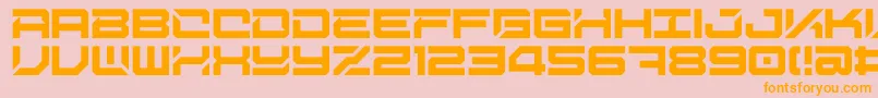 Шрифт DigitalDesolationPlus – оранжевые шрифты на розовом фоне