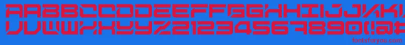 DigitalDesolationPlus Font – Red Fonts on Blue Background