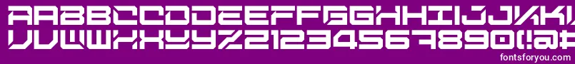 DigitalDesolationPlus-fontti – valkoiset fontit violetilla taustalla