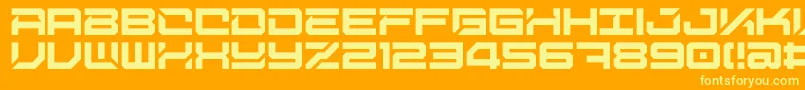 DigitalDesolationPlus Font – Yellow Fonts on Orange Background