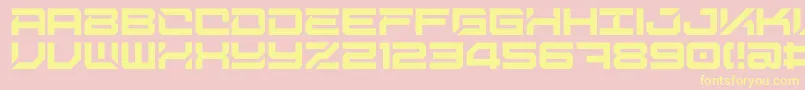 フォントDigitalDesolationPlus – 黄色のフォント、ピンクの背景