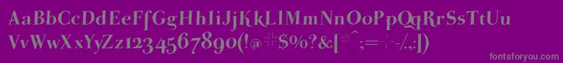 Шрифт ParmapetitHeavyswinging – серые шрифты на фиолетовом фоне