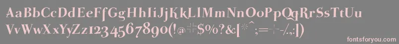 フォントParmapetitHeavyswinging – 灰色の背景にピンクのフォント