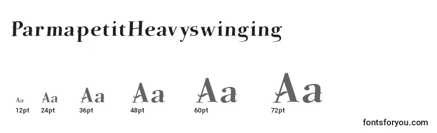 ParmapetitHeavyswinging Font Sizes