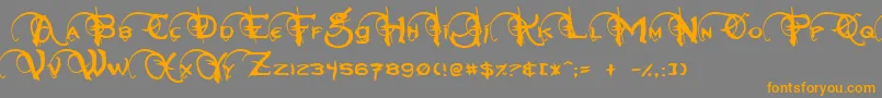 Weitere Informationen zur Neverwinter-Schriftart Neverwinter-Schriftart – Orangefarbene Schriften auf grauem Hintergrund