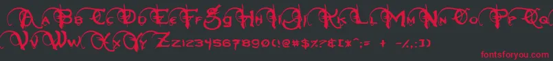 Neverwinter Font – Red Fonts on Black Background