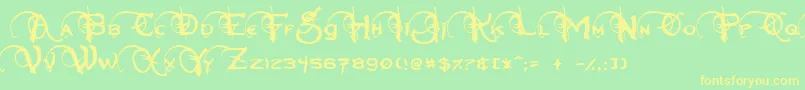 More about Neverwinter Font Neverwinter Font – Yellow Fonts on Green Background