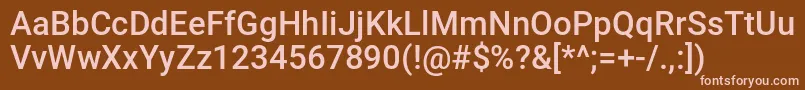 Quickeninghalf Font – Pink Fonts on Brown Background